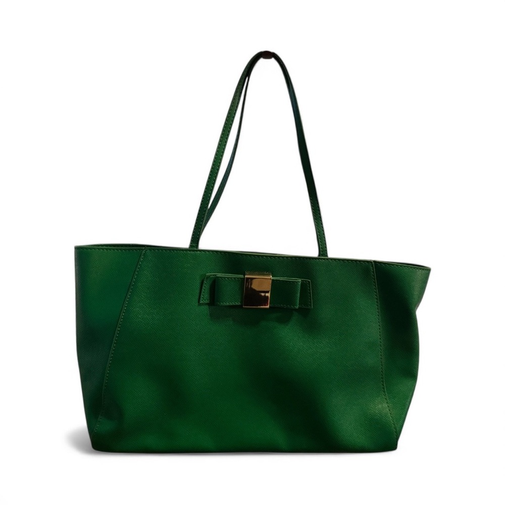 Ivanka Trump Green Tote with Gold Accent